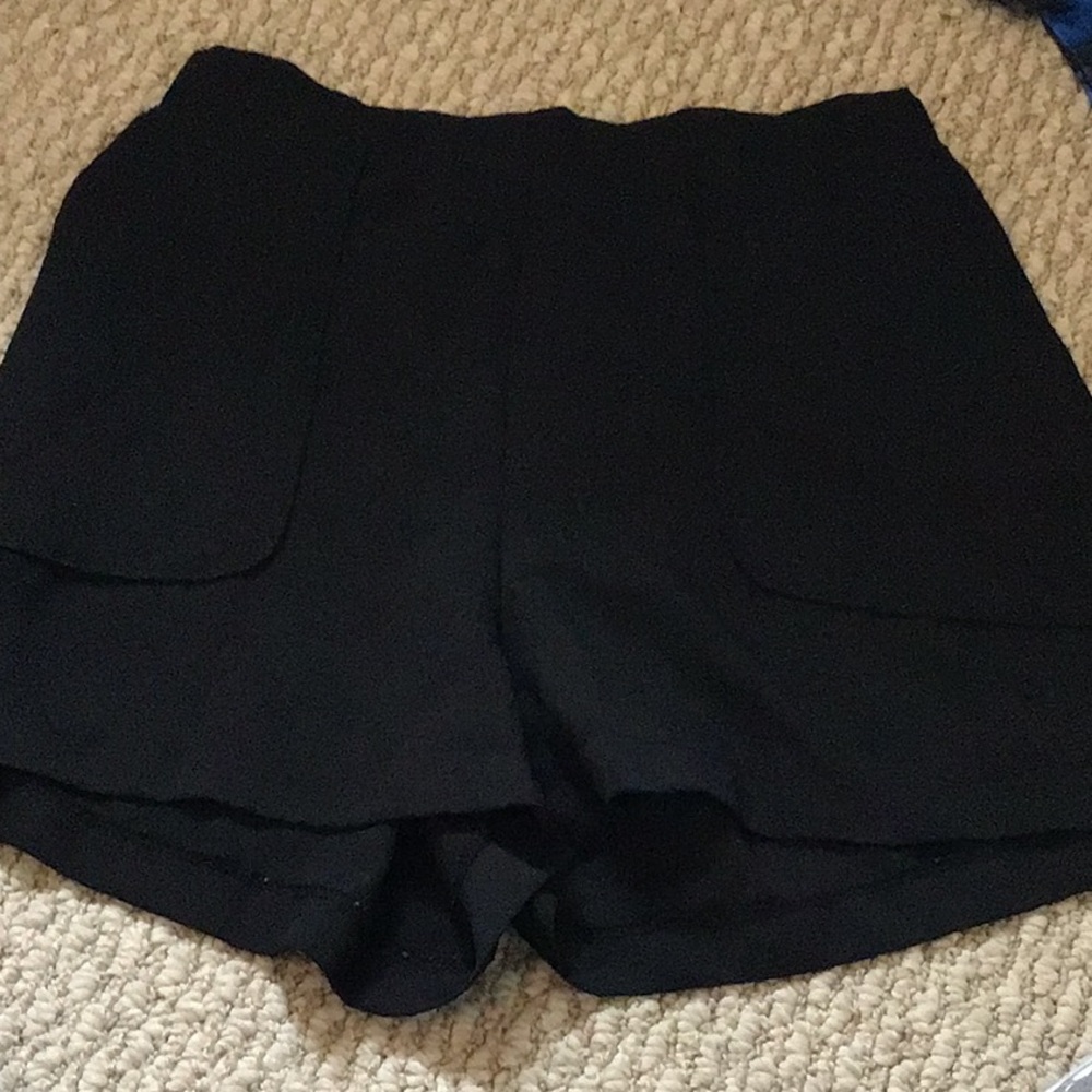 Shine star large dressy black shorts